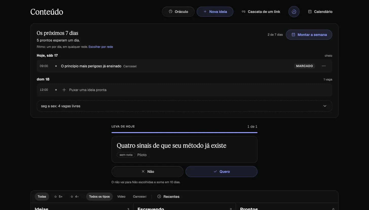 Tela do N1P: os próximos 7 dias de conteúdo